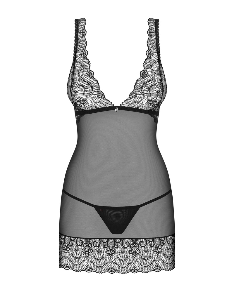 Chemise trasparente con perizoma