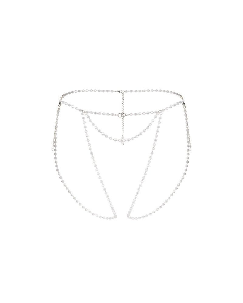 Jewelry crotchless panties