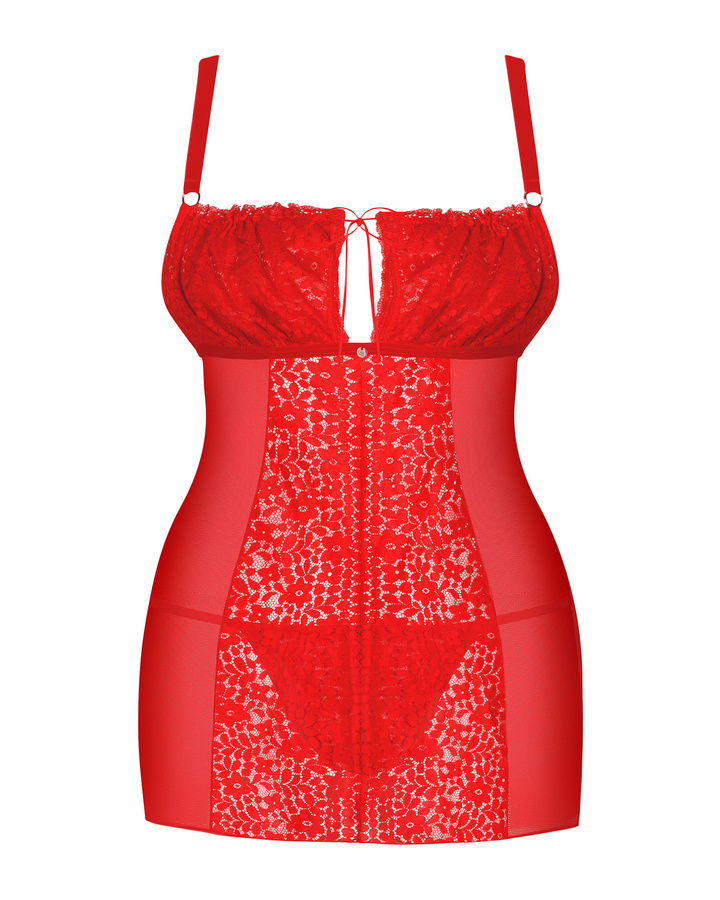 Red chemise with lacing