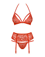 Set rosso in pizzo