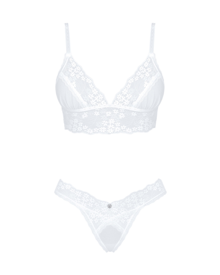 Set bianco: reggiseno e perizoma