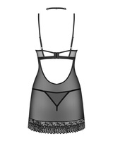 See-through chemise, thong & choker