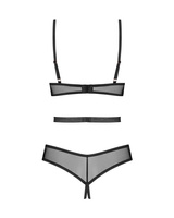 Crotchless, black adjustable bodysuit