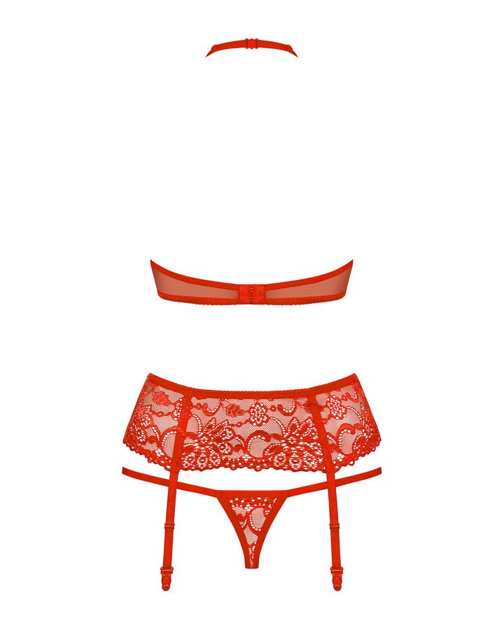 Set rosso in pizzo