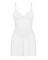 White, sensual chemise and thong