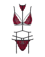 Set di merletto rosso