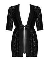 See-through, black peifnoir