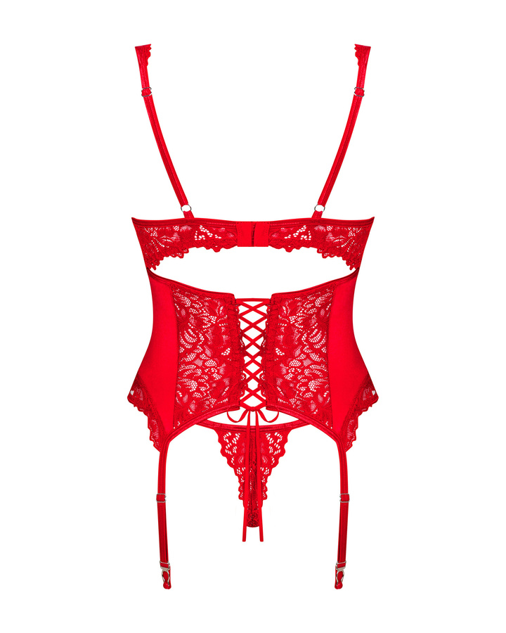 Corsetto rosso con pizzo