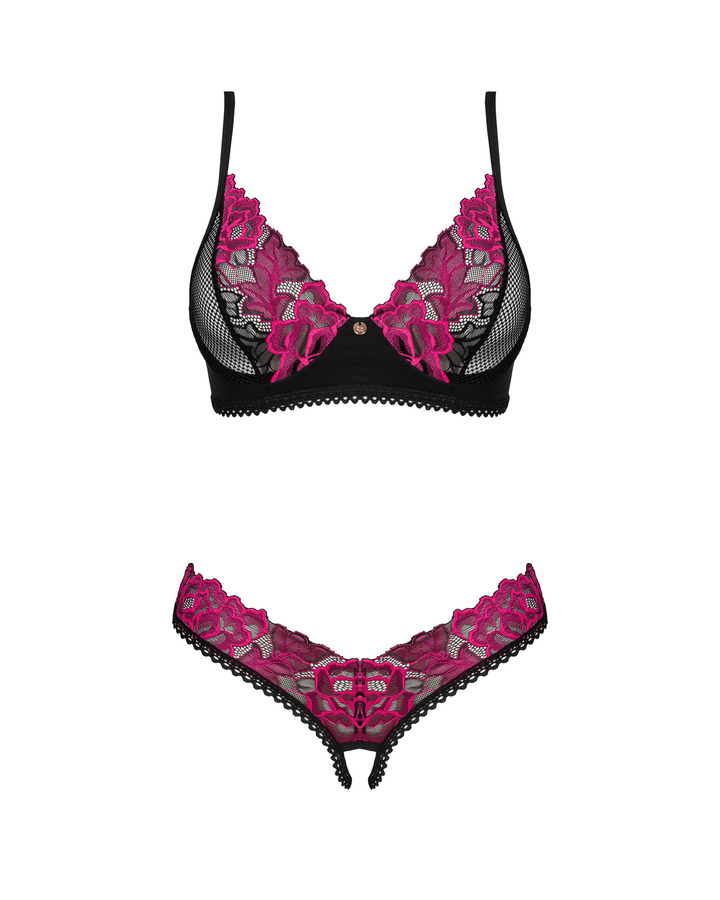 Set: reggiseno e perizoma aperto sul cavallo