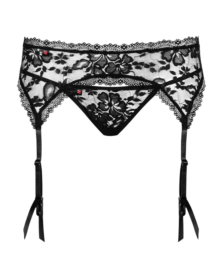 Lace garter belt & thong