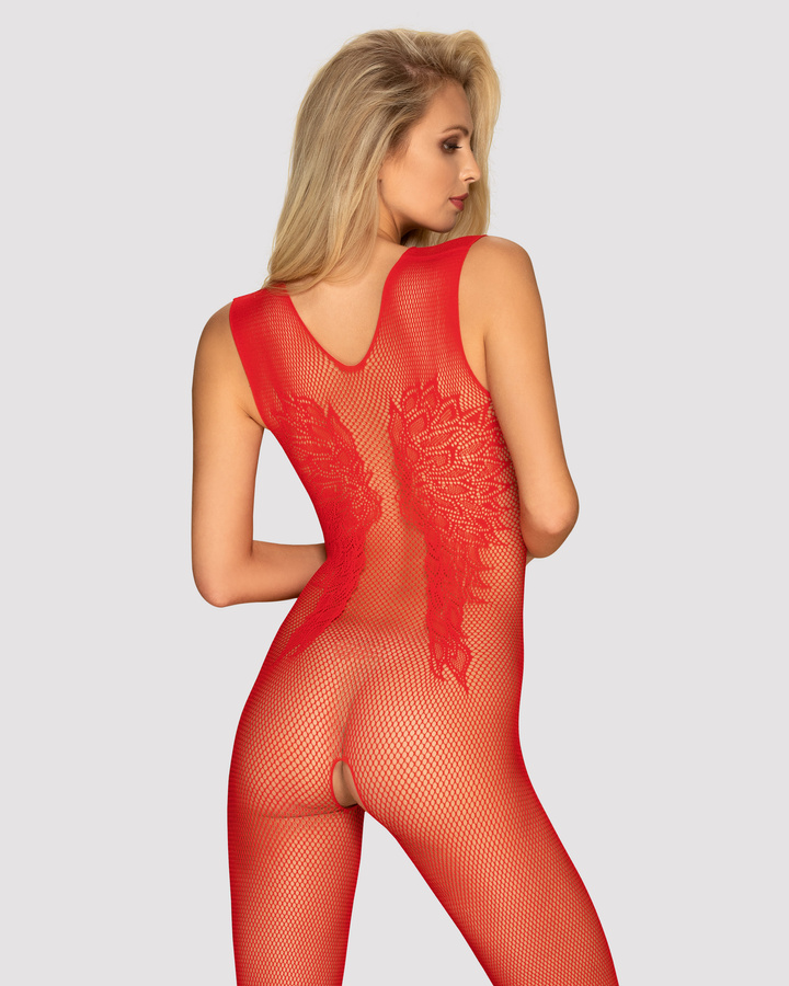 Bodystocking rosso a maglia
