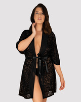 Pezzo da notte trasparente nero