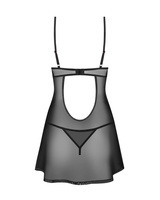 Black chemise with cut on the back