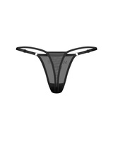 Black thong with rhinestone decoration