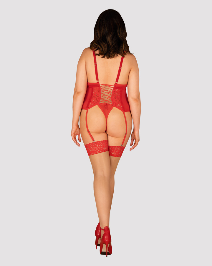 Calze sexy con pizzo rosso