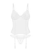 Corsetto trasparente bianco e perizoma