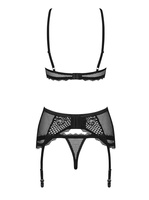 Black, seductive set with a garter belt