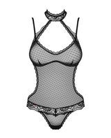 See-through, black teddy