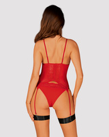 Red corset with straps