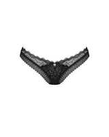 Black thong with lace