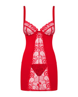 Camicia da notte rossa e perizoma