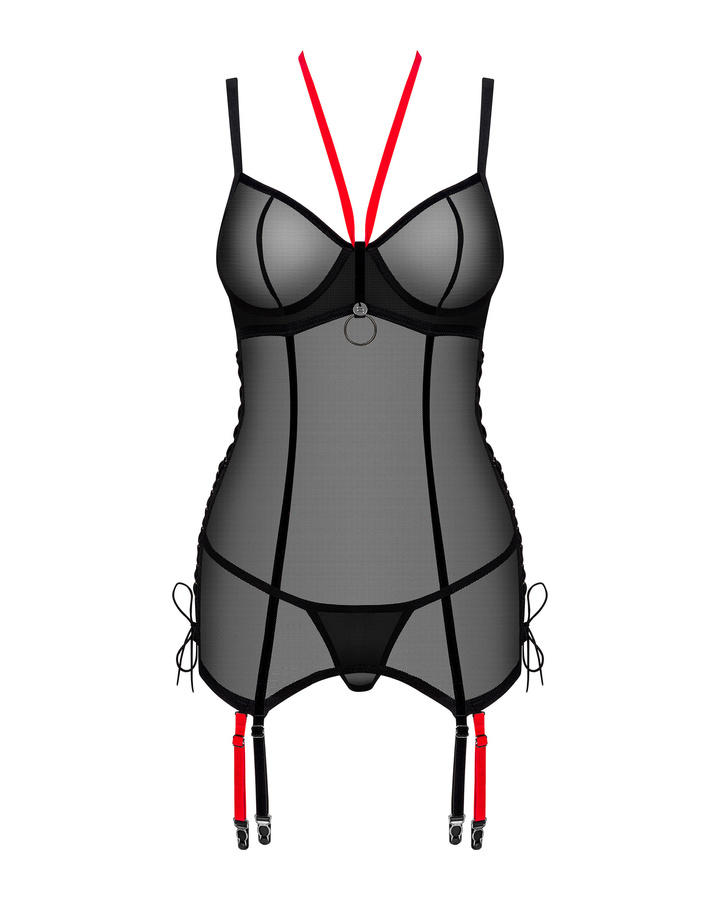 Corset with detachable garter straps