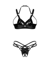 Lingerie set: open bra & crotchless thong