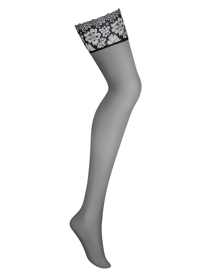 Stockings with floral lace