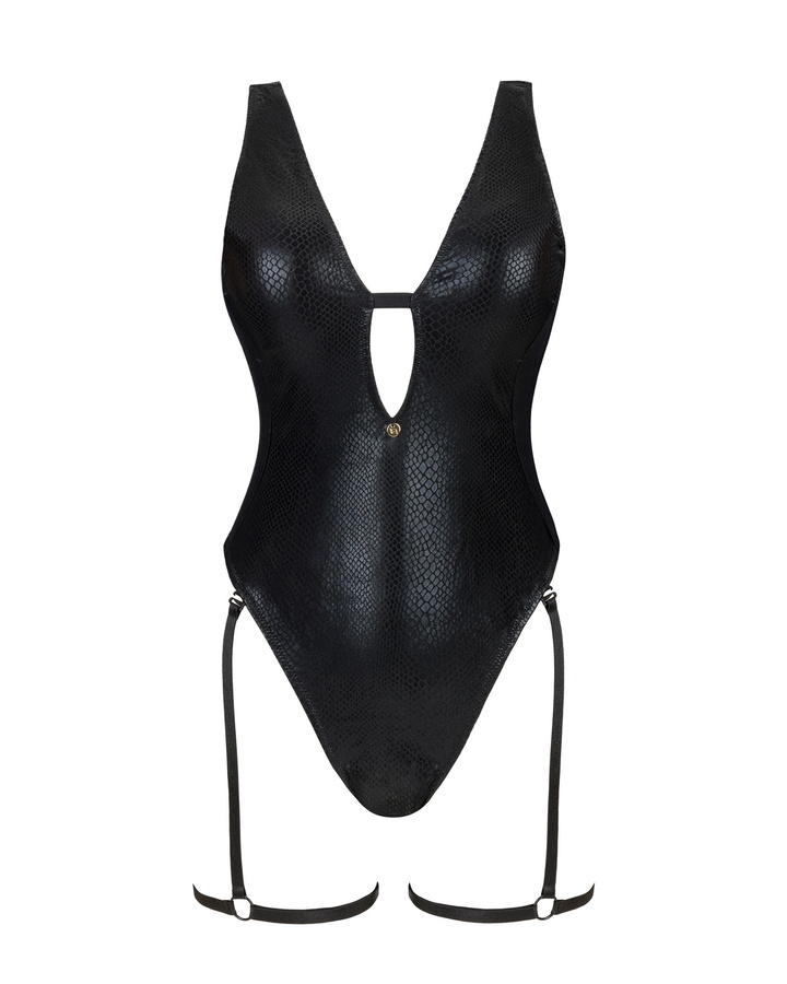 Black one-piece swimsuit