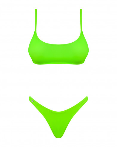 Daring, neon green bikini