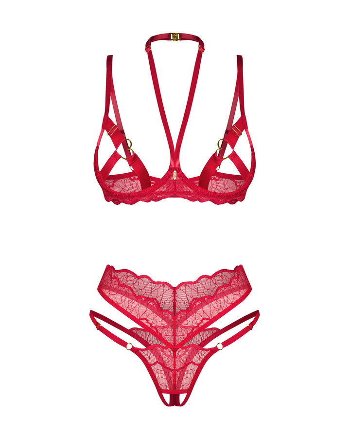 Crotchless, red set
