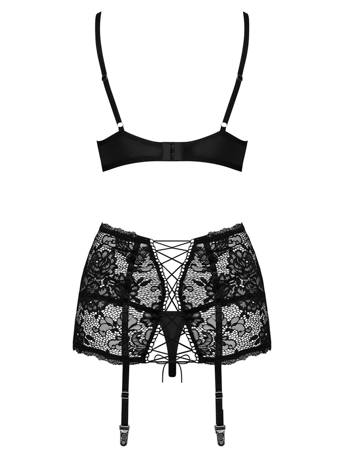 Lace set with garter belt