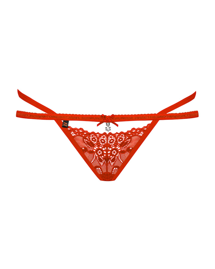 Tanga rosso con cinghie