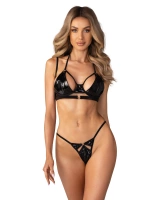 Black set: underwired bra & thong
