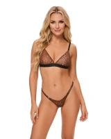 Leopard-print lingerie set