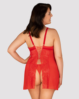 Red chemise with lacing