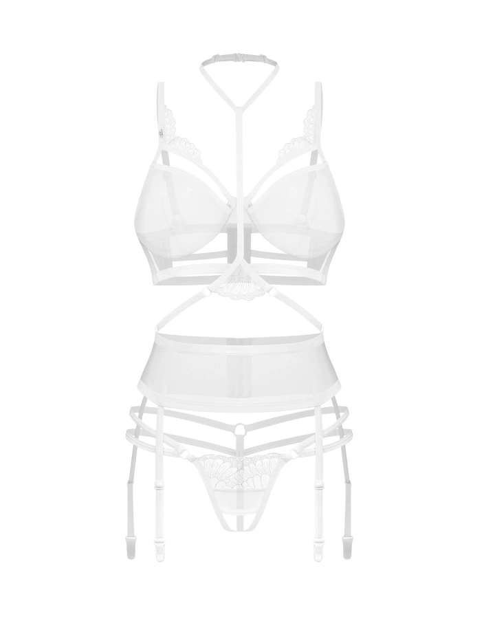 Set bianco con dettagli ricamati