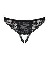 Lacy, crotchless thong