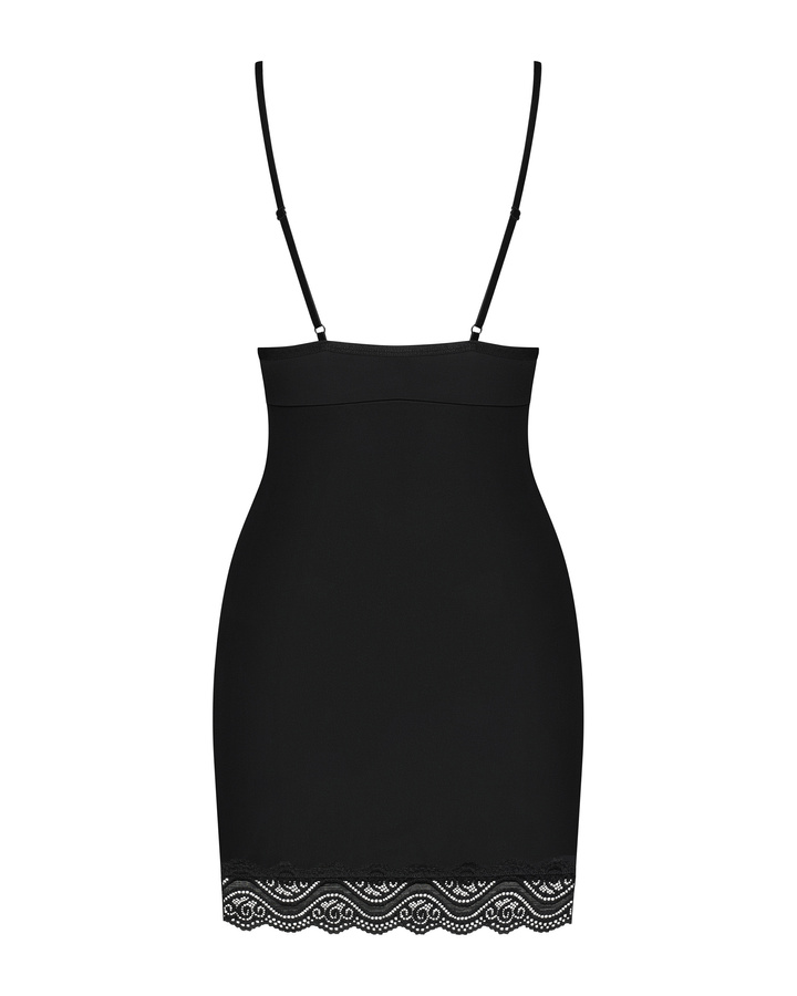 Chemise nero con perizoma