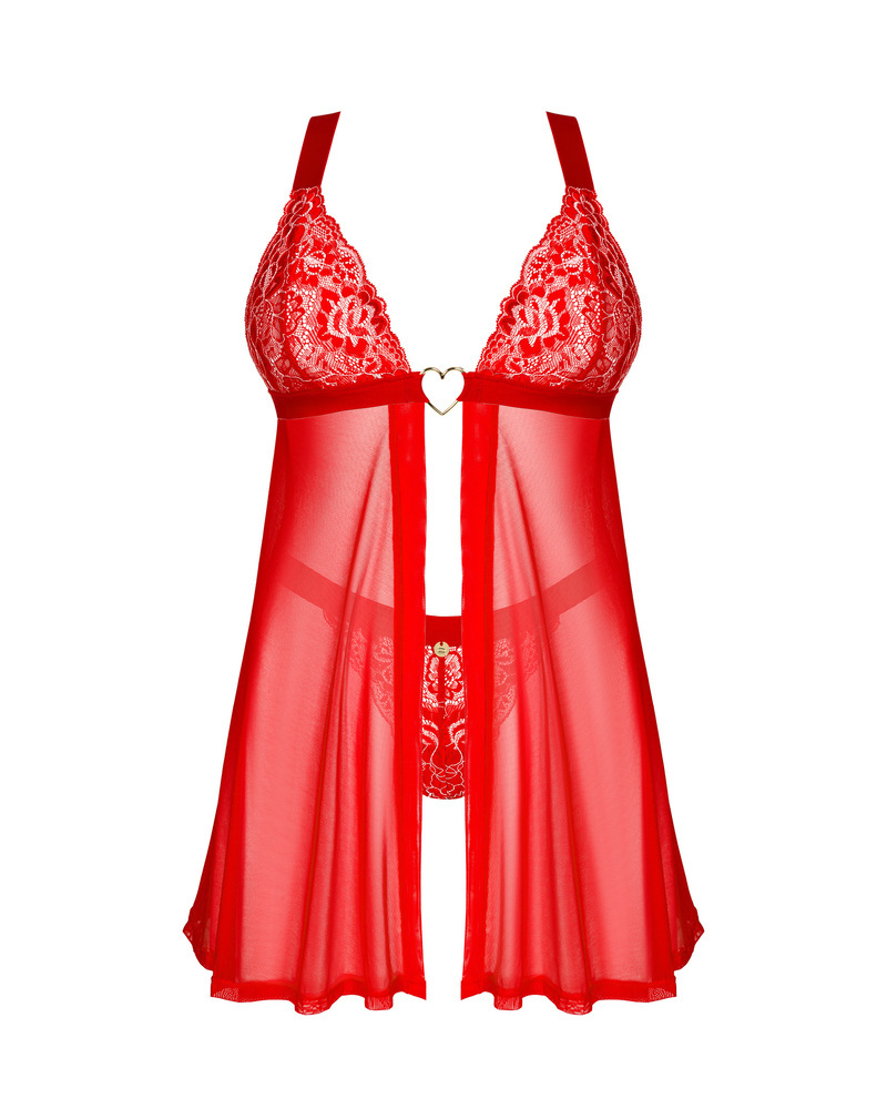 Babydoll rosso e perizoma