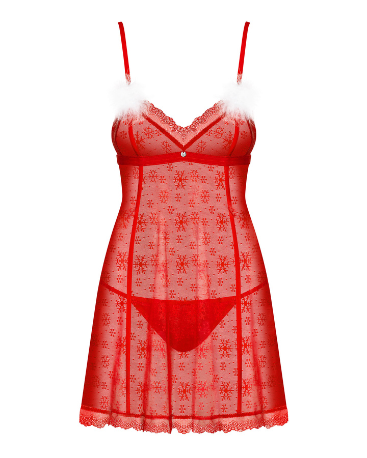 Red, Christmas babydoll