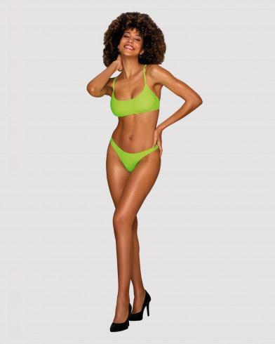 Daring, neon green bikini