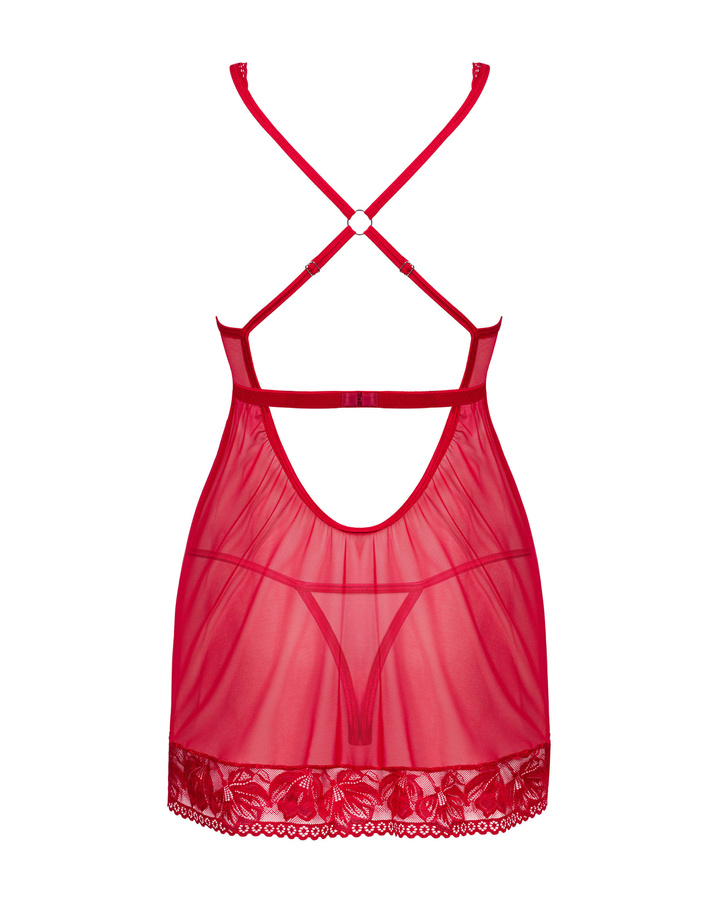 Babydoll rosso e perizoma