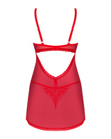 Red, see-through babydoll & thong