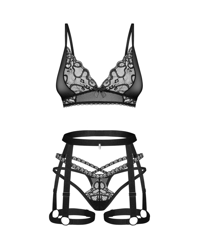 Black chemise & thong