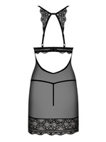 See-through chemise with lace