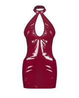 Dress with deep neckline & choker