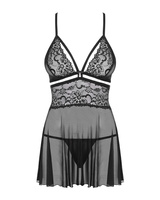 Babydoll nero e tanga