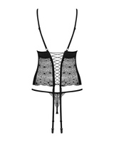 Corsetto nero in merletto