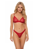 Completo rosso con cuore decorativo